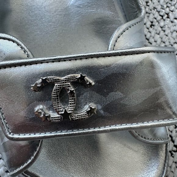 Chanel Silver Dad Sandals 22 Season - Picture 2 of 12